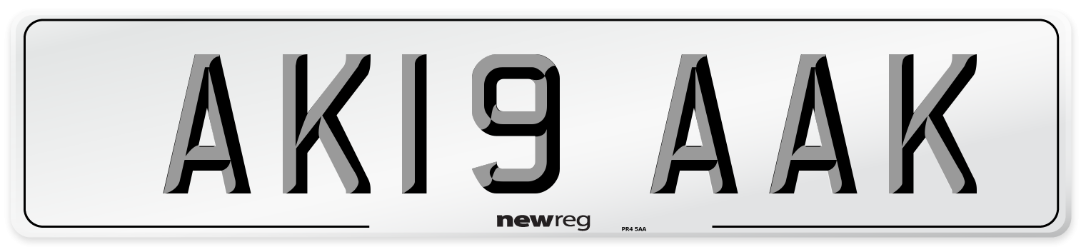 AK19 AAK Number Plate from New Reg
